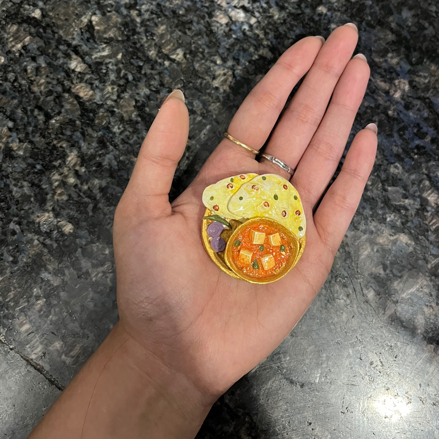 Makhni Paneer With Naan Fridge Magnet